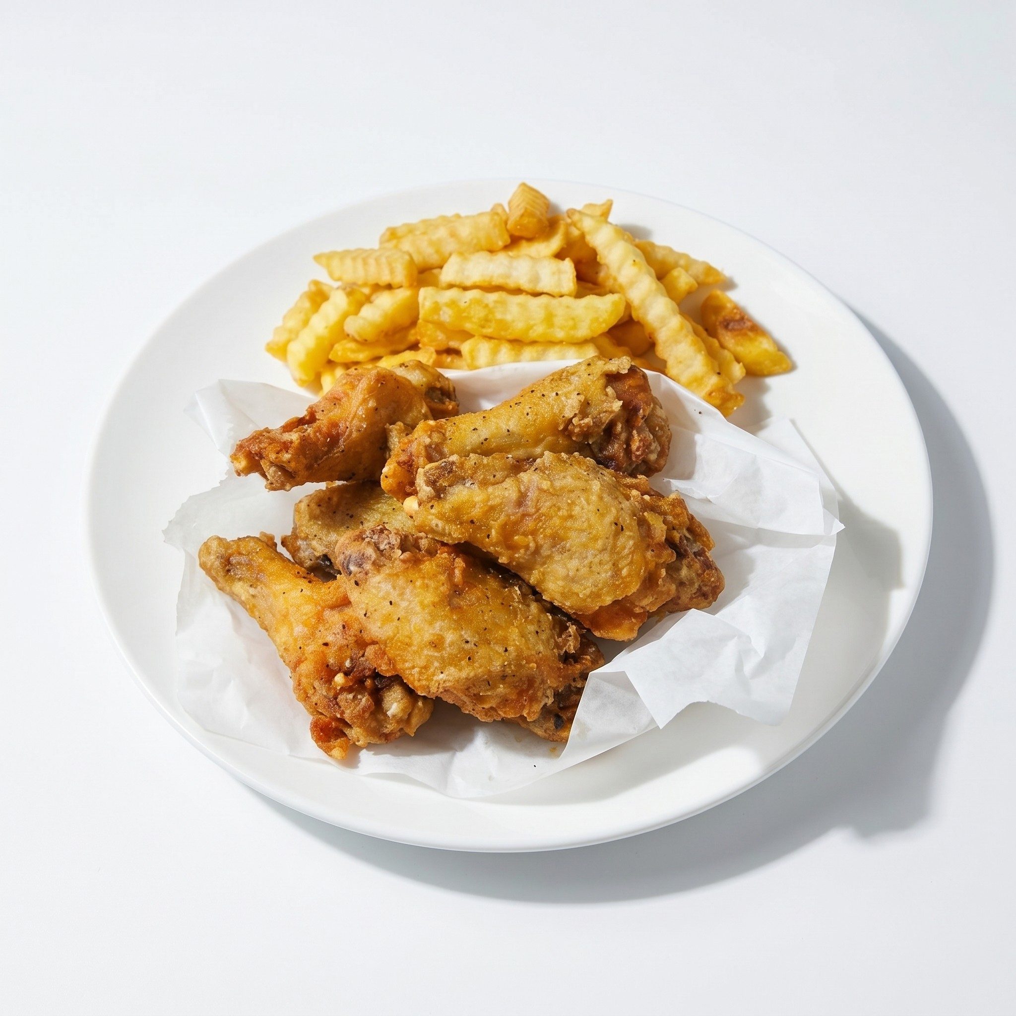 Wings with Fries.