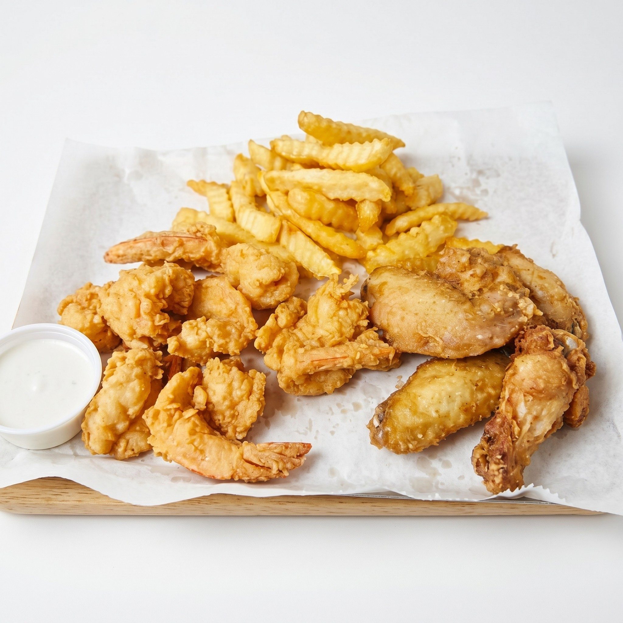 G12. Wings and Jumbo Shrimp.