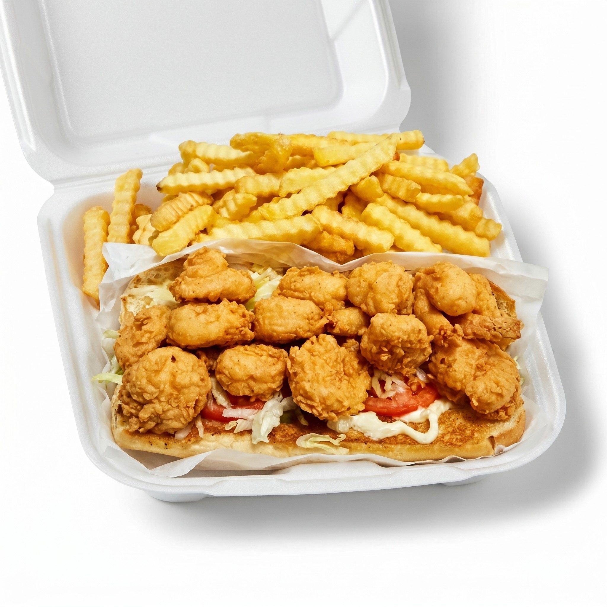 G8. Shrimp Po-Boy.