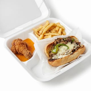G4. Steak or Chicken Philly + Wings