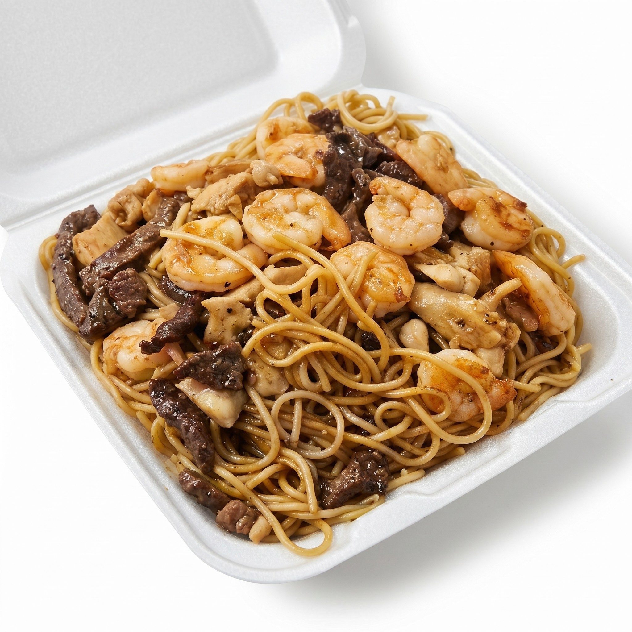 House Lo Mein (Shrimp, Chicken, Beef).